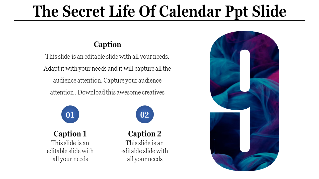 Free - Incomparable Calendar PPT slide presentation template